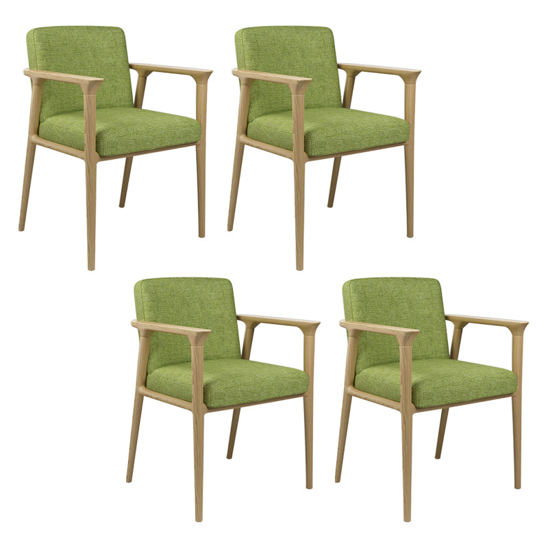 Traditional Style Ash Wood Chairs Solid Back Arm Kichen Dining Rooms Chair
