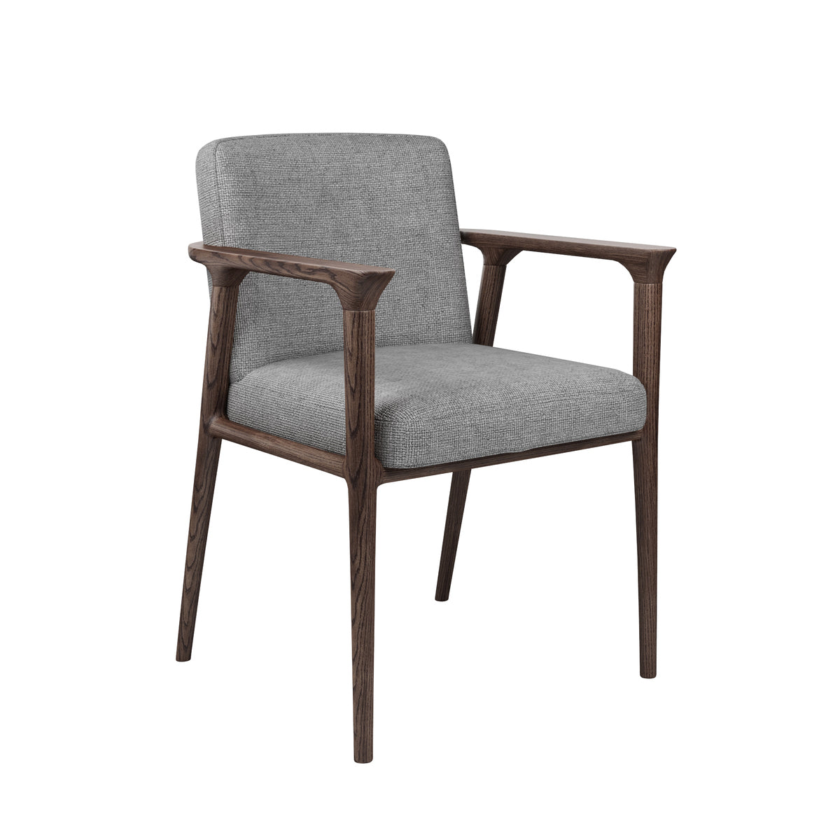 Traditional Style Ash Wood Chairs Solid Back Arm Kichen Dining Rooms Chair