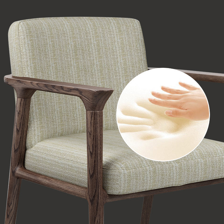 Traditional Style Ash Wood Chairs Solid Back Arm Kichen Dining Rooms Chair