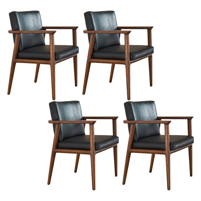 Traditional Style Ash Wood Chairs Solid Back Arm Kichen Dining Rooms Chair