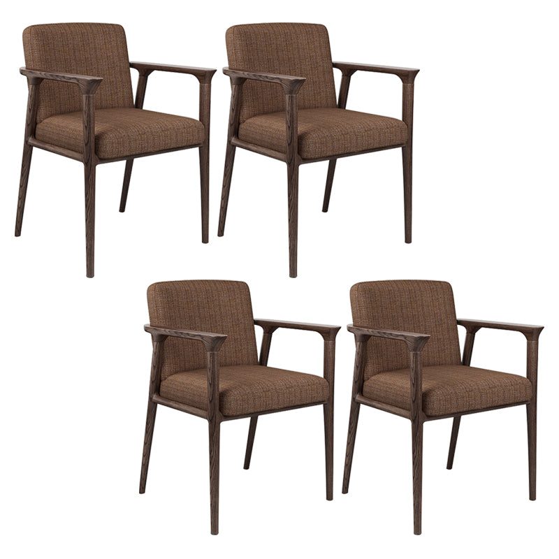 Traditional Style Ash Wood Chairs Solid Back Arm Kichen Dining Rooms Chair