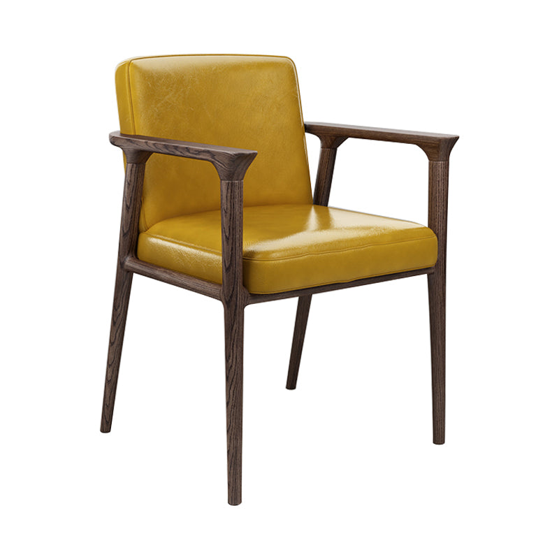 Traditional Style Ash Wood Chairs Solid Back Arm Kichen Dining Rooms Chair