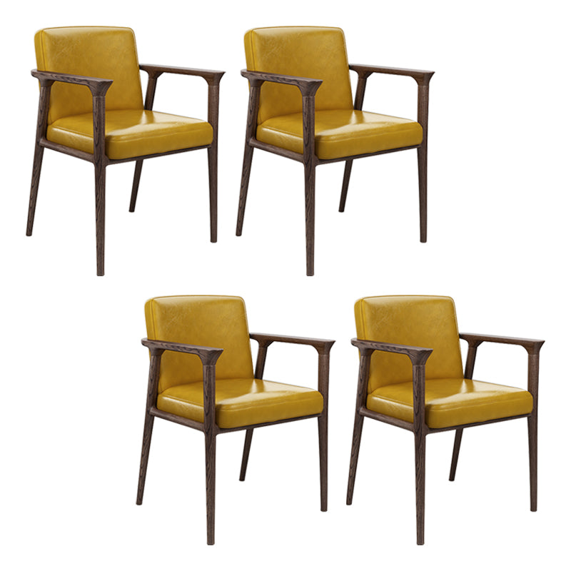 Traditional Style Ash Wood Chairs Solid Back Arm Kichen Dining Rooms Chair
