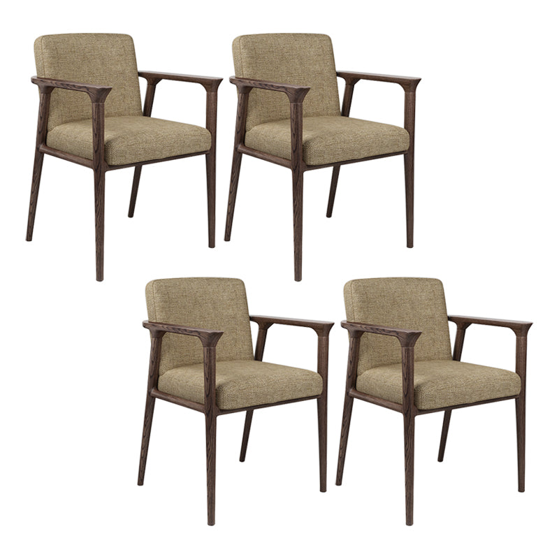 Traditional Style Ash Wood Chairs Solid Back Arm Kichen Dining Rooms Chair