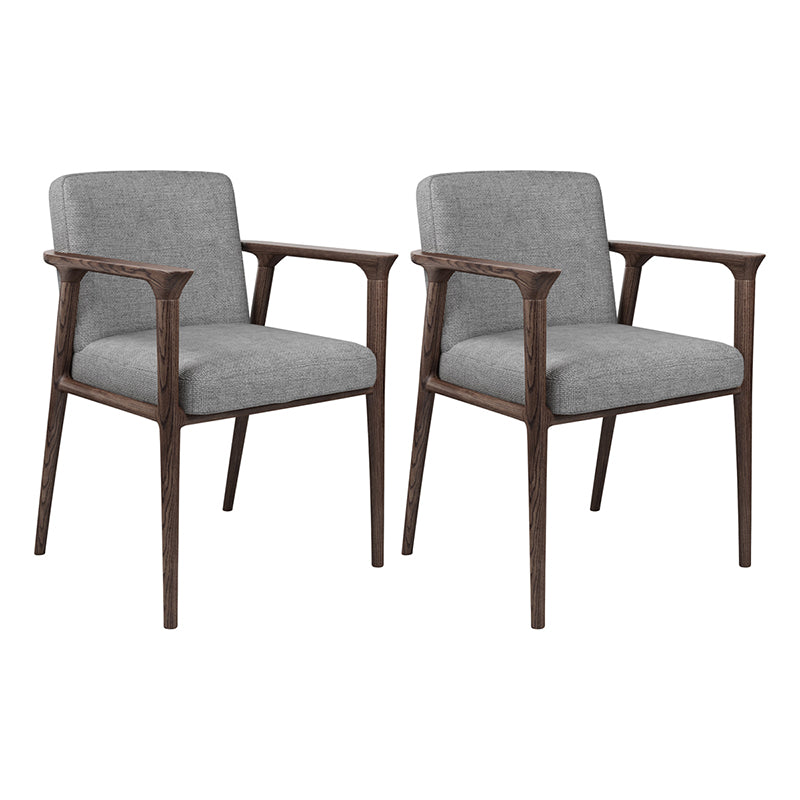 Traditional Style Ash Wood Chairs Solid Back Arm Kichen Dining Rooms Chair