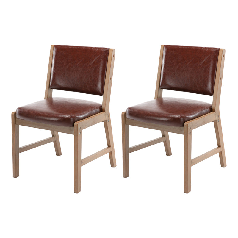 Nordic Style Upholstered Side Chairs Open Back Dining Side Chairs for Kitchen
