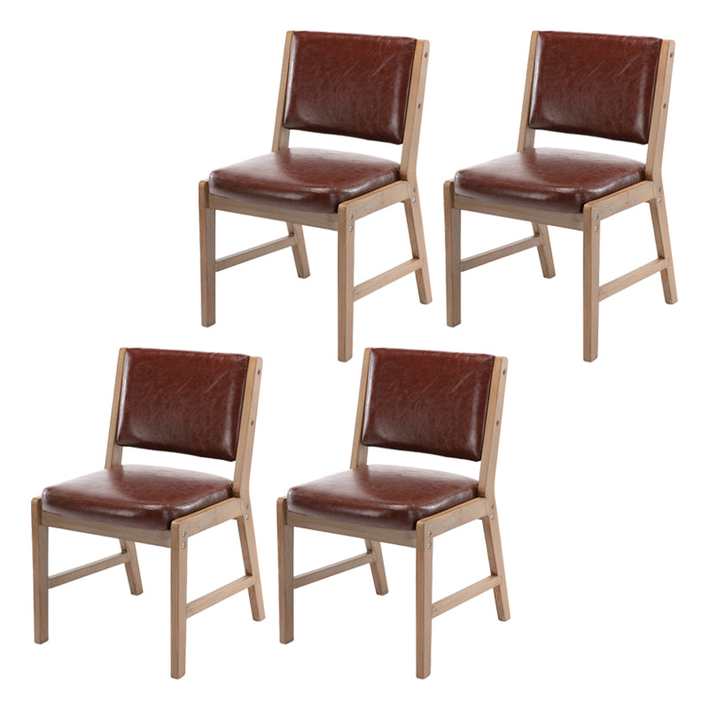 Nordic Style Upholstered Side Chairs Open Back Dining Side Chairs for Kitchen