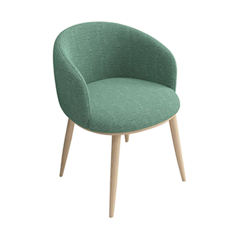 Home Scandinavian Arm Chair Parsons Back Metal Upholstered Dining Room Chair