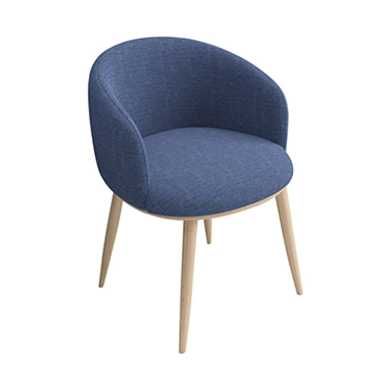 Home Scandinavian Arm Chair Parsons Back Metal Upholstered Dining Room Chair