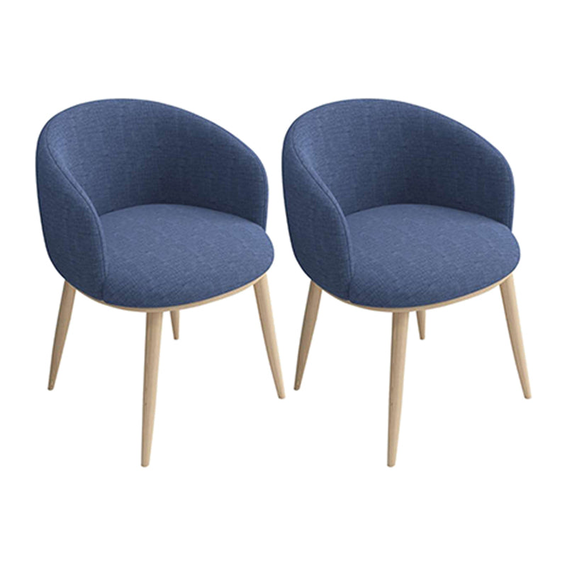 Home Scandinavian Arm Chair Parsons Back Metal Upholstered Dining Room Chair