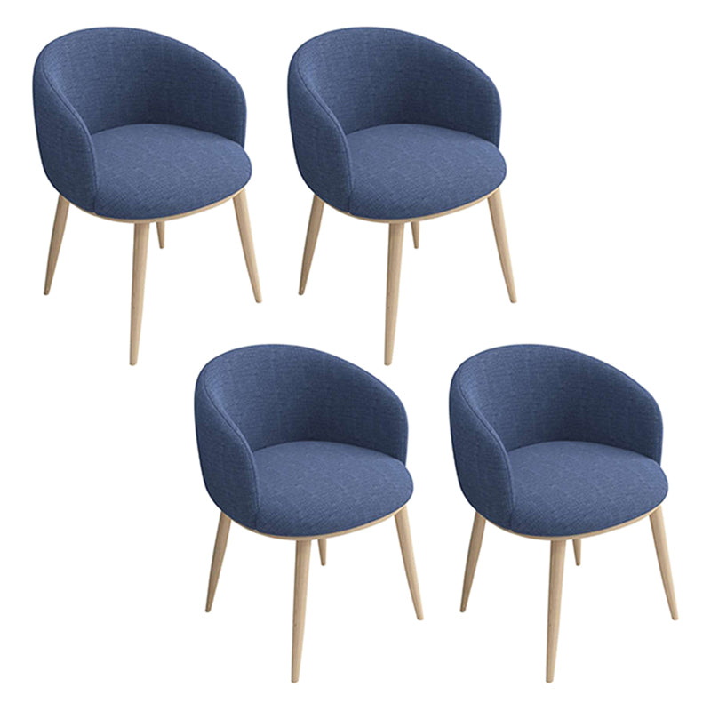 Home Scandinavian Arm Chair Parsons Back Metal Upholstered Dining Room Chair