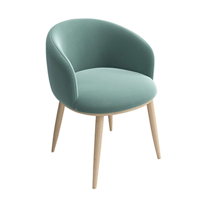 Home Scandinavian Arm Chair Parsons Back Metal Upholstered Dining Room Chair