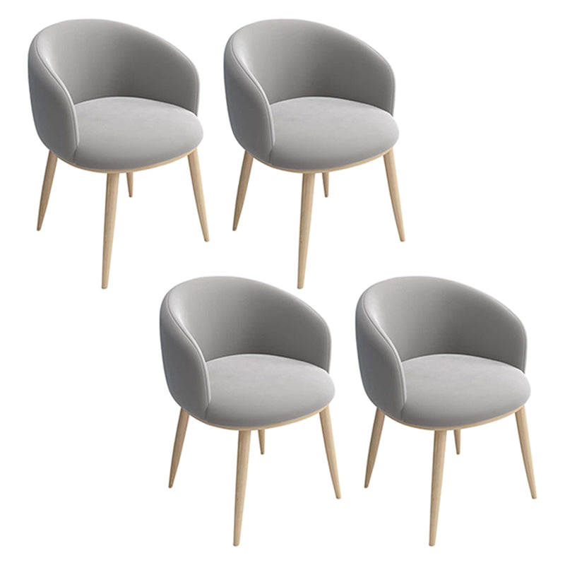 Home Scandinavian Arm Chair Parsons Back Metal Upholstered Dining Room Chair