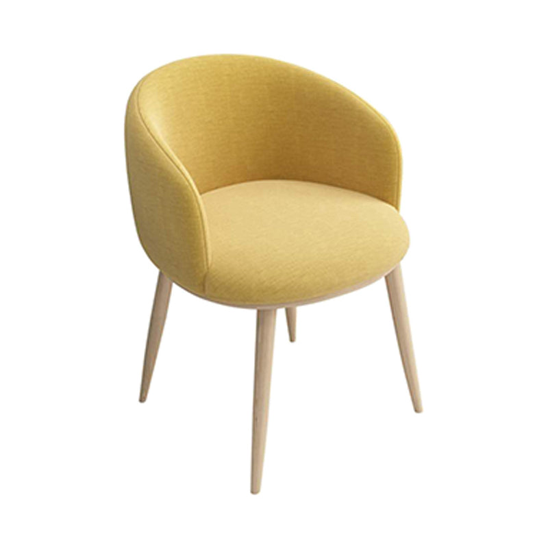 Home Scandinavian Arm Chair Parsons Back Metal Upholstered Dining Room Chair