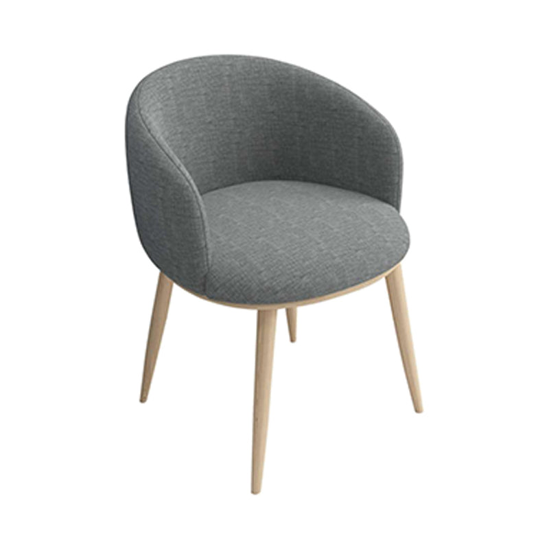 Home Scandinavian Arm Chair Parsons Back Metal Upholstered Dining Room Chair