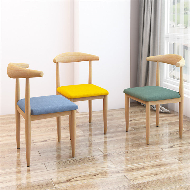 Scandinavian Style Metal Dining Chairs Dining Room Open Back Armless Dining Side Chair
