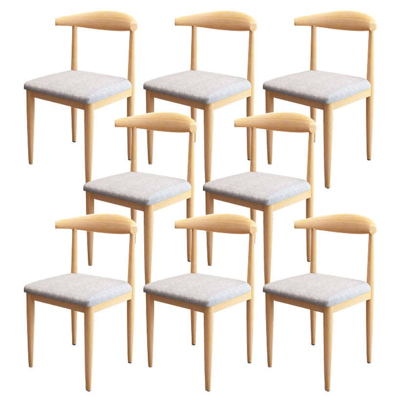 Scandinavian Style Metal Dining Chairs Dining Room Open Back Armless Dining Side Chair