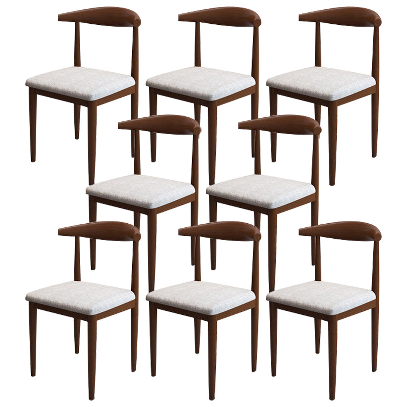 Scandinavian Style Metal Dining Chairs Dining Room Open Back Armless Dining Side Chair