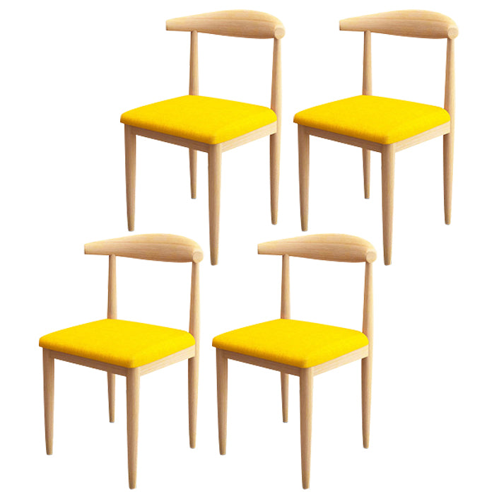 Scandinavian Style Metal Dining Chairs Dining Room Open Back Armless Dining Side Chair