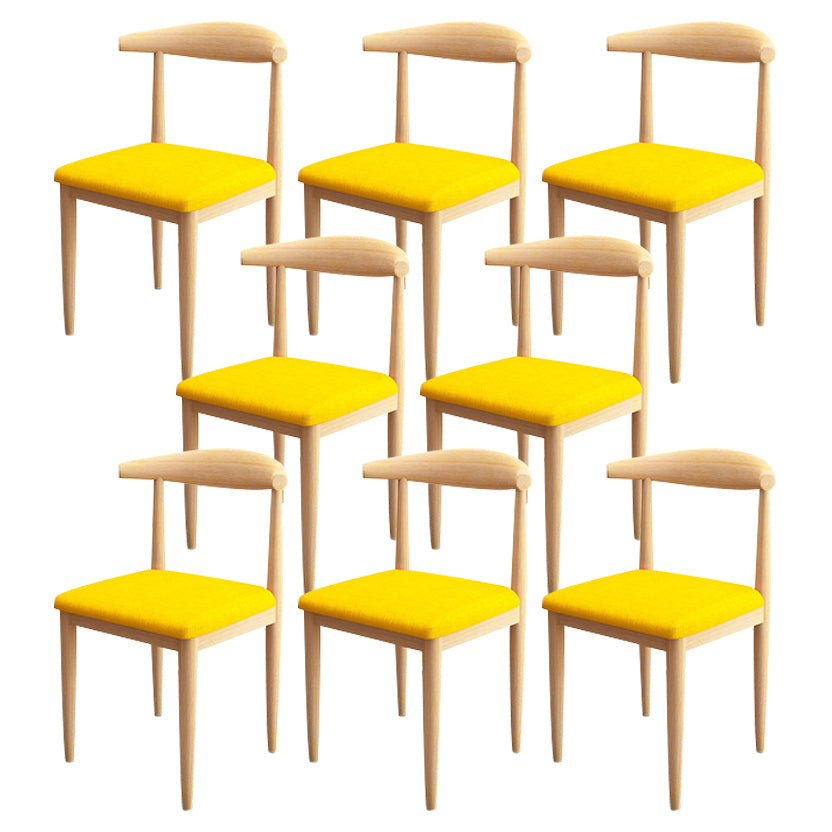 Scandinavian Style Metal Dining Chairs Dining Room Open Back Armless Dining Side Chair