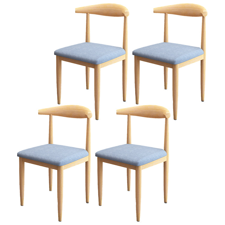 Scandinavian Style Metal Dining Chairs Dining Room Open Back Armless Dining Side Chair