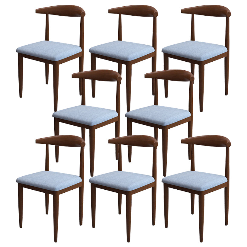 Scandinavian Style Metal Dining Chairs Dining Room Open Back Armless Dining Side Chair