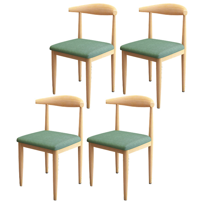 Scandinavian Style Metal Dining Chairs Dining Room Open Back Armless Dining Side Chair