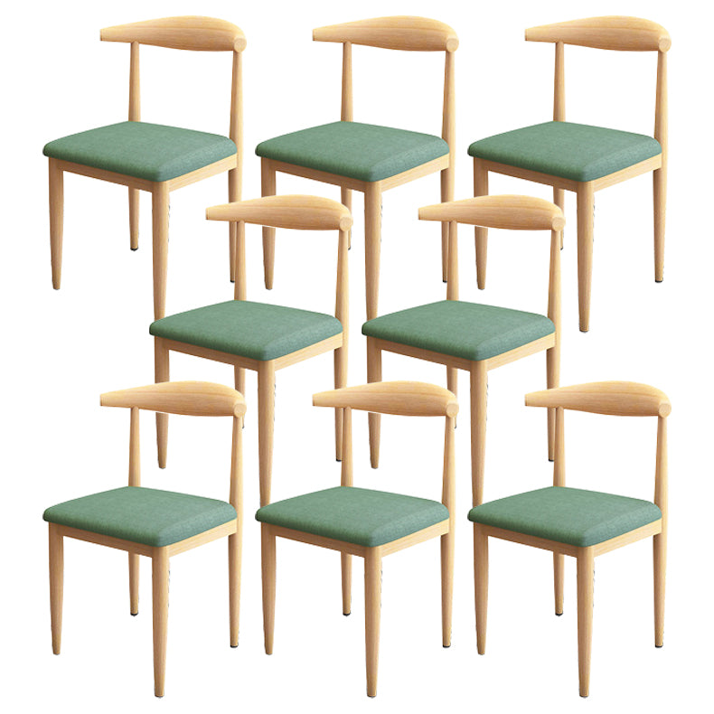 Scandinavian Style Metal Dining Chairs Dining Room Open Back Armless Dining Side Chair