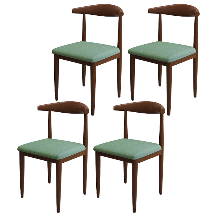 Scandinavian Style Metal Dining Chairs Dining Room Open Back Armless Dining Side Chair