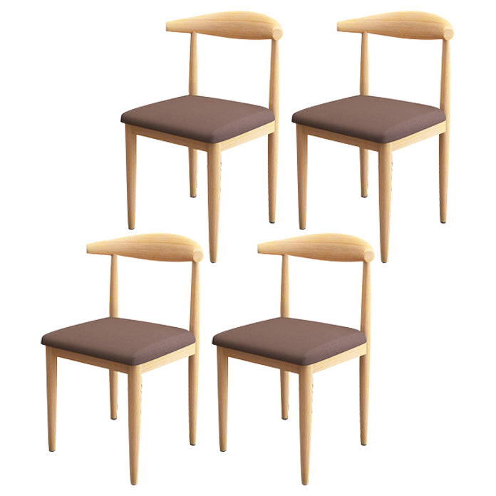 Scandinavian Style Metal Dining Chairs Dining Room Open Back Armless Dining Side Chair