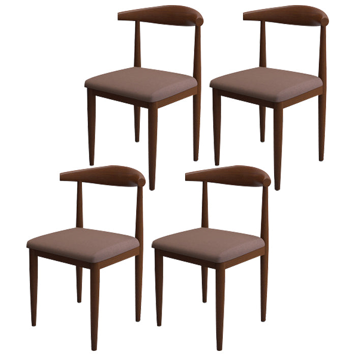 Scandinavian Style Metal Dining Chairs Dining Room Open Back Armless Dining Side Chair