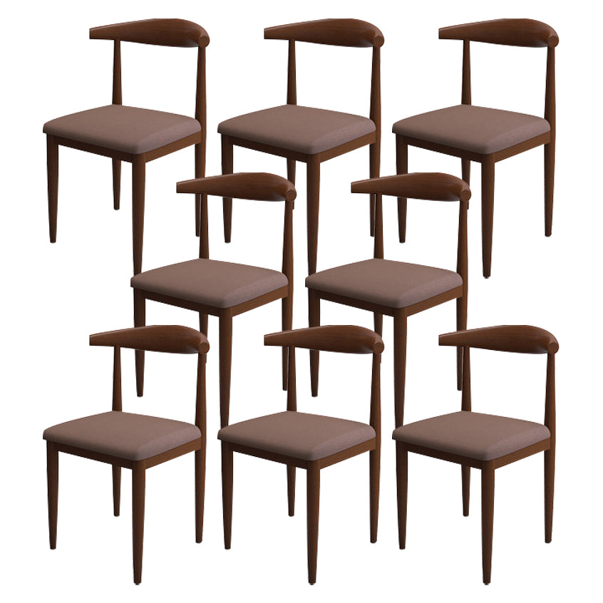 Scandinavian Style Metal Dining Chairs Dining Room Open Back Armless Dining Side Chair