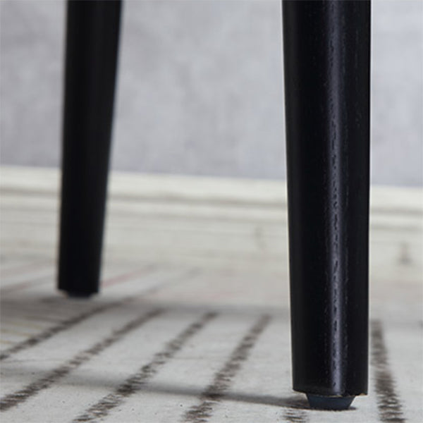 Industrial Ash Open Side Chair Matte Finish Upholstered Dining Chair with Black Legs