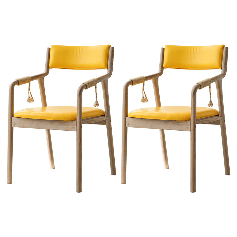 Ensemble de chaises en bois de style traditionnel, bras arrière ouvert, chaises de cuisine et de salle à manger