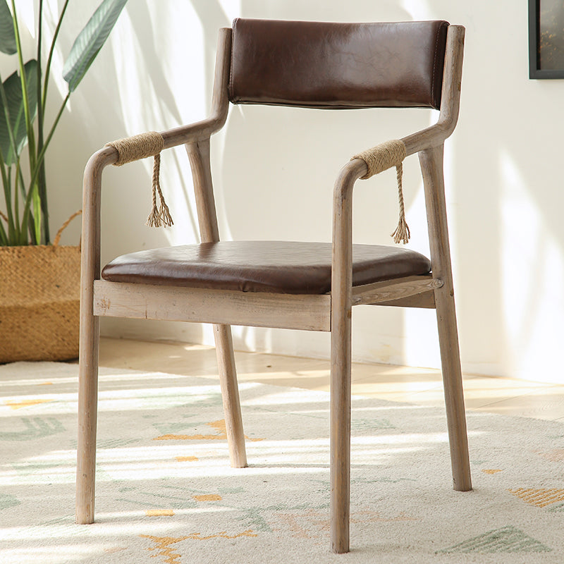Ensemble de chaises en bois de style traditionnel, bras arrière ouvert, chaises de cuisine et de salle à manger