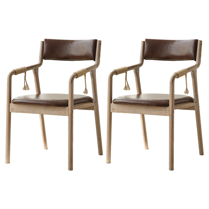 Ensemble de chaises en bois de style traditionnel, bras arrière ouvert, chaises de cuisine et de salle à manger