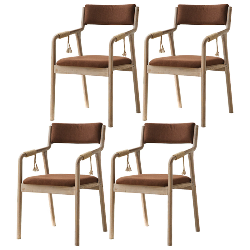 Ensemble de chaises en bois de style traditionnel, bras arrière ouvert, chaises de cuisine et de salle à manger