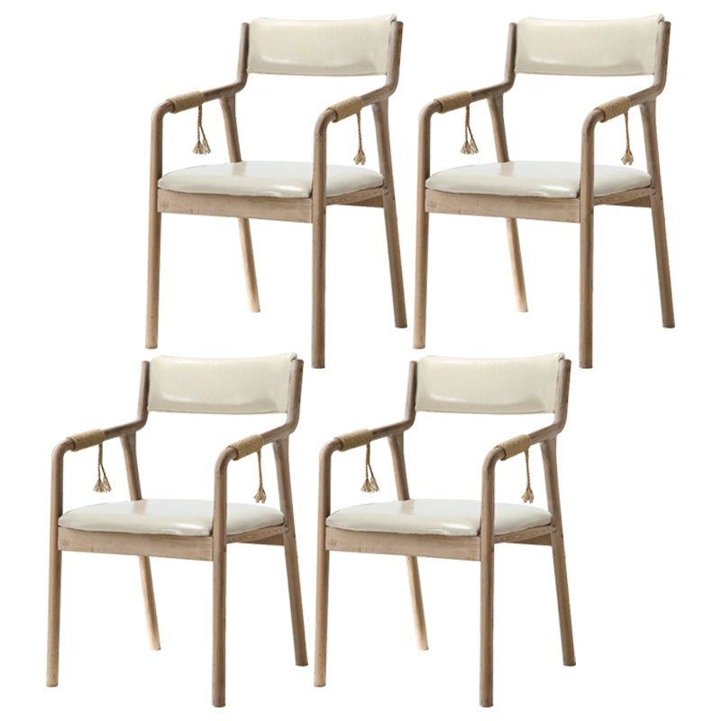 Ensemble de chaises en bois de style traditionnel, bras arrière ouvert, chaises de cuisine et de salle à manger