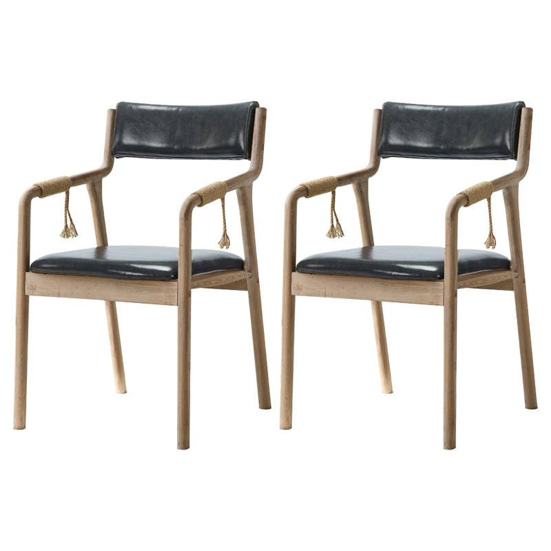 Ensemble de chaises en bois de style traditionnel, bras arrière ouvert, chaises de cuisine et de salle à manger