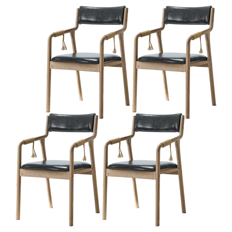 Ensemble de chaises en bois de style traditionnel, bras arrière ouvert, chaises de cuisine et de salle à manger