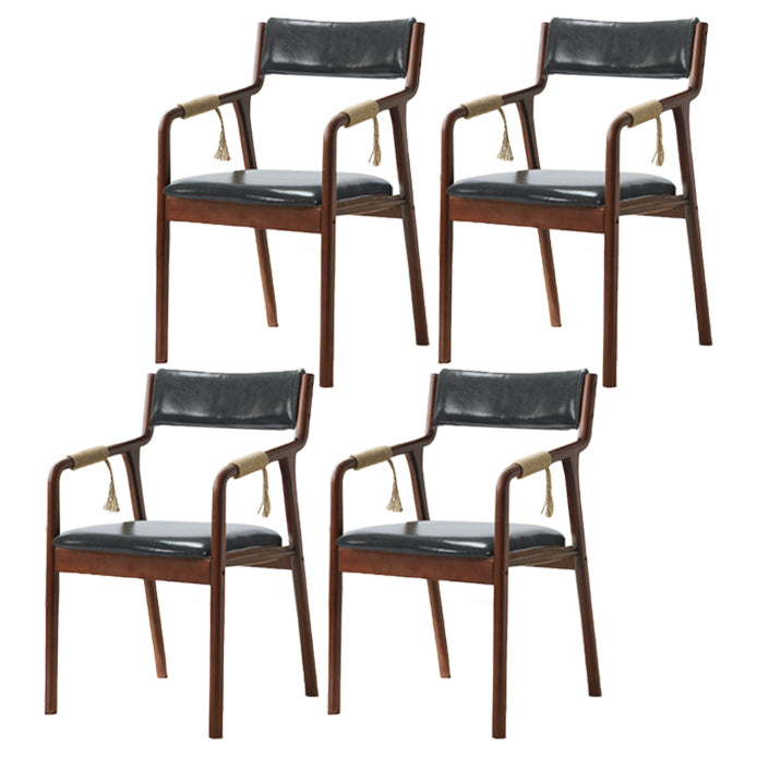 Ensemble de chaises en bois de style traditionnel, bras arrière ouvert, chaises de cuisine et de salle à manger