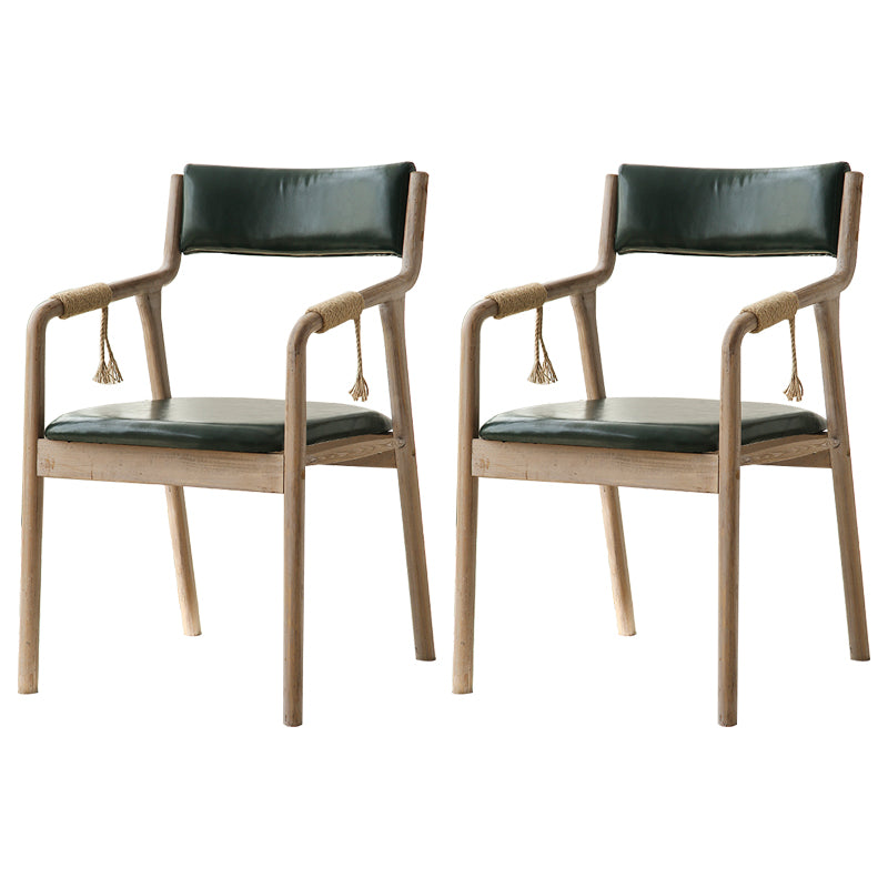 Ensemble de chaises en bois de style traditionnel, bras arrière ouvert, chaises de cuisine et de salle à manger