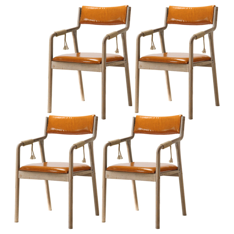 Ensemble de chaises en bois de style traditionnel, bras arrière ouvert, chaises de cuisine et de salle à manger