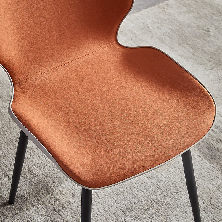 Contemporary Metal Dining Room Chairs Wingback Side Armless Chair for Home Use