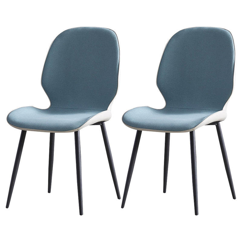 Contemporary Metal Dining Room Chairs Wingback Side Armless Chair for Home Use