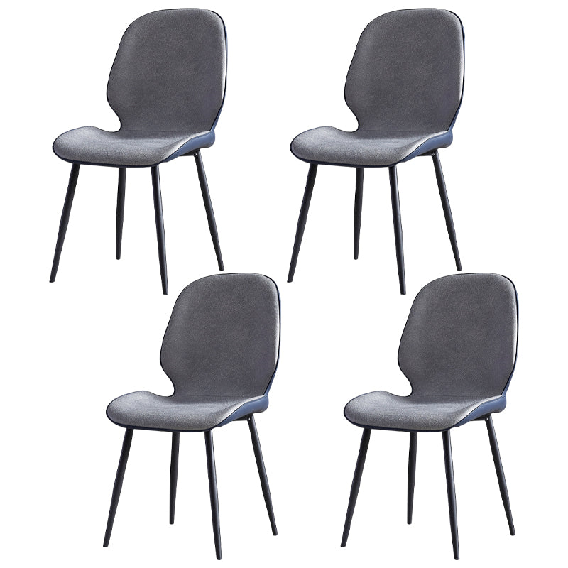 Contemporary Metal Dining Room Chairs Wingback Side Armless Chair for Home Use