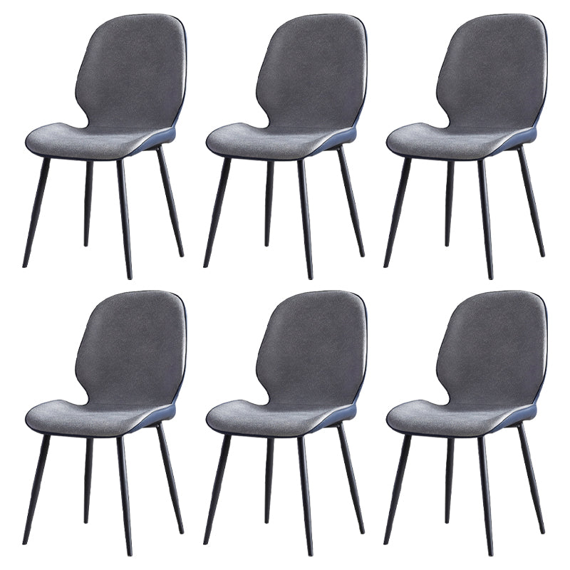 Contemporary Metal Dining Room Chairs Wingback Side Armless Chair for Home Use