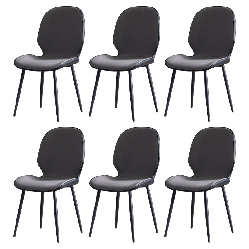 Contemporary Metal Dining Room Chairs Wingback Side Armless Chair for Home Use