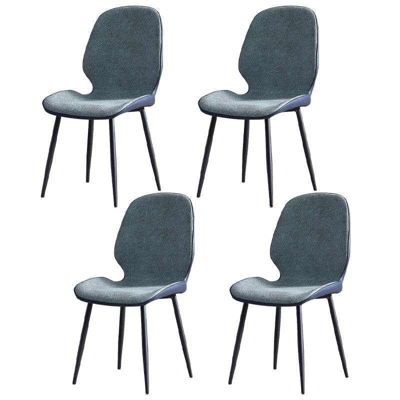 Contemporary Metal Dining Room Chairs Wingback Side Armless Chair for Home Use