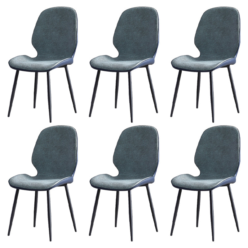 Contemporary Metal Dining Room Chairs Wingback Side Armless Chair for Home Use